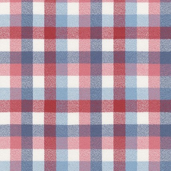 20085-202 AMERICANA ORGaNIC FLANNEL from Mammoth collection, Plaid Flannel, Apparel fabric, Fabric by Yards, Robert Kaufman