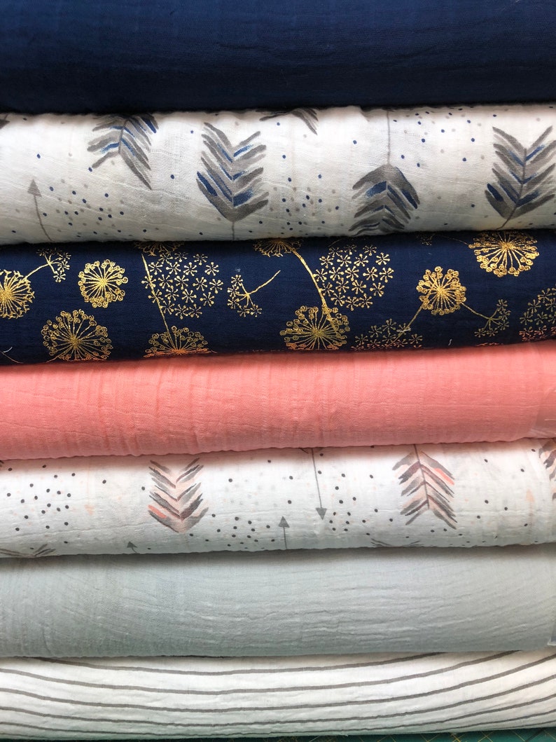 Sky Muslin Blue Double Gauze 100 cotton Swaddle Fabric Etsy