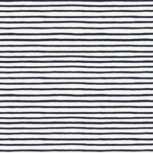 NUOVO Tessuto Festive Stripe Navy, RP609-NA2 Holiday Classics, Cotton+Steel Rifle Paper Co, Bon Voyage Collection, 100% Cotone Fine