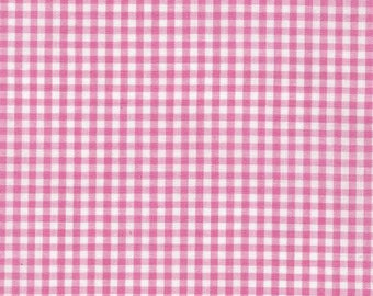 Candy 1/8" Plaid Cotton, Carolina Gingham, Raspberry Yarn Dyed Fabric, Quilting fabric, Apparel Fabric, Plaid cotton, Robert Kaufman