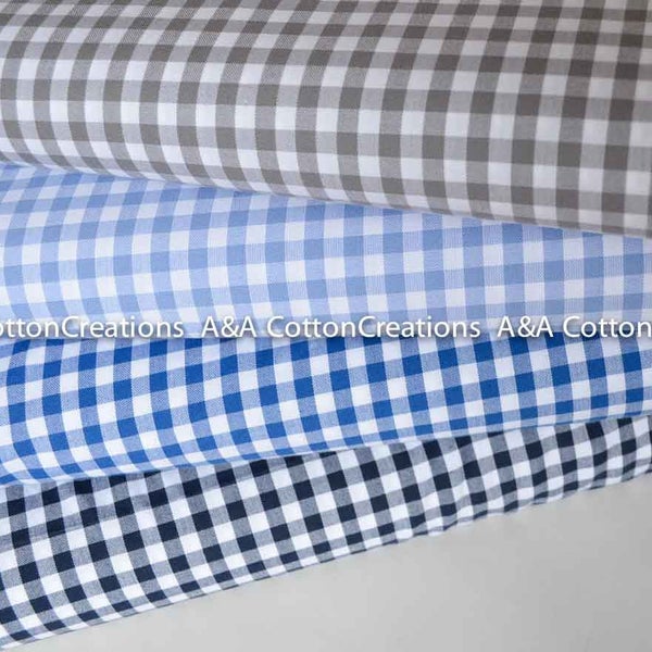 1/4" Plaid Cotton Bundle of 4, Carolina Gingham, Plaid Yarn Dyed Fabric, Plaid Quilting fabric,Apparel Fabric,Plaid cotton, Robert Kaufman