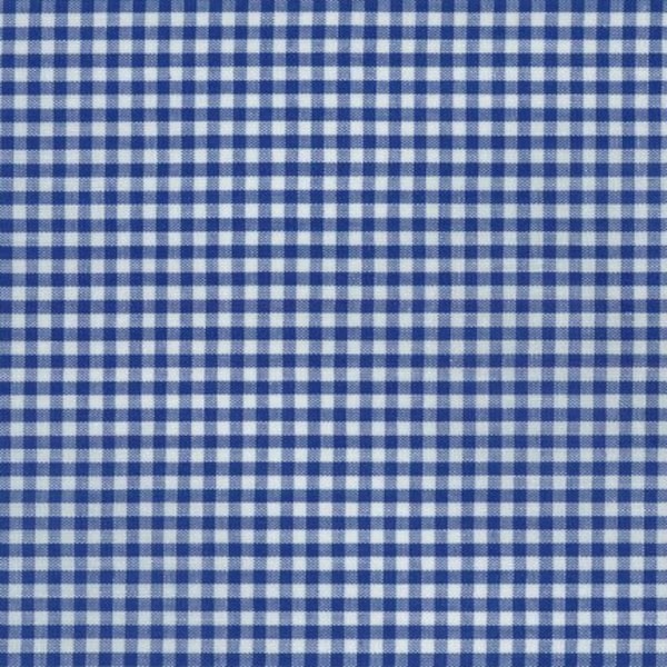 Royal 1/8" Plaid Cotton, Carolina Gingham, Blue Yarn Dyed Fabric, Quilting fabric, Apparel Fabric, Plaid cotton, Robert Kaufman