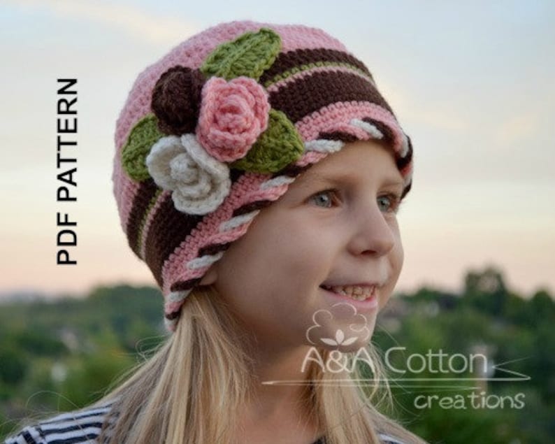 CROCHET Pattern Beanie Tutorial Girl Crochet Hat Baby Etsy