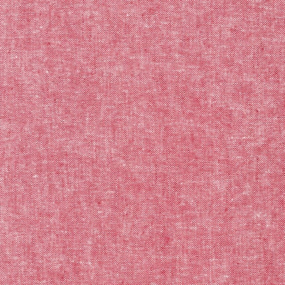 Red 1308 Linen Essex, Yarn Dyed Linen, Backing Fabric, Quilting fabric, Apparel Fabric, Linen fabric, Gray Fabric, Robert Kaufman