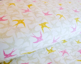KNIT Jersey Cotton Fabric, Air Brush Flight in Knit, Sketchbook Collection Cotton Knit Fabric, Art Gallery Fabric