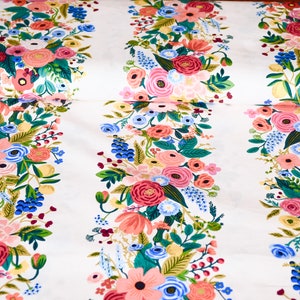 Wildwood-Garden Party Vines-Cream Fabric, Cotton+Steel Rifle Paper Co, Wildwood Collection, Cream Flower Fabric, Apparel Fabric image 2