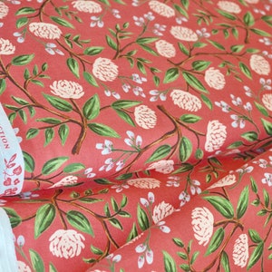 Wildwood RP102-PI1 - Pfingstrosen - rosa Stoff, Baumwolle + Stahl Gewehr Papier Co, Wildwood Sammlung, Blumendruck Stoff, Bekleidung Stoff