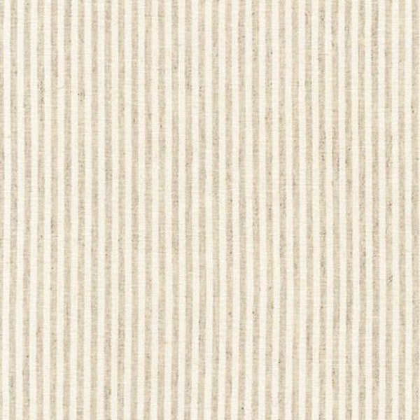 Essex 1/8" Yarn Dyed NATURAL Classic Wovens, Beige Striped Linen blend, Essex Wovens Striped fabric, Linen cotton fabric