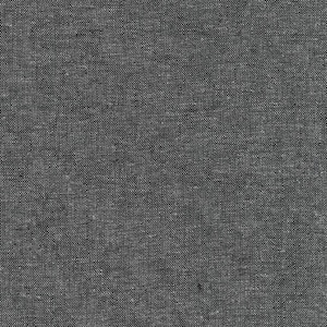 May include: A close-up shot of a textured fabric with a dark gray color. The fabric has a woven appearance, with a subtle pattern of small, interwoven threads. The overall effect is a solid, neutral background.