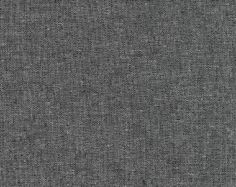 Charcoal 1071 Linen Essex Yarn Dyed,  Essex Linen, Linen fabric, Robert Kaufman