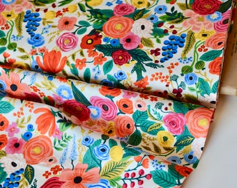 Wildwood-Garden Party RP100-CR1-Cream Fabric, Cotton+Steel Rifle Paper Co, Wildwood Collection, Apparel Fabric