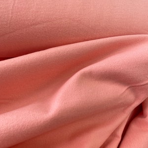 Solid Coral Organic Flannel Fabric, Organic Cotton, Solid Coral Flannel from Fanfare Cloud9 Collective By Rae Hoekstra
