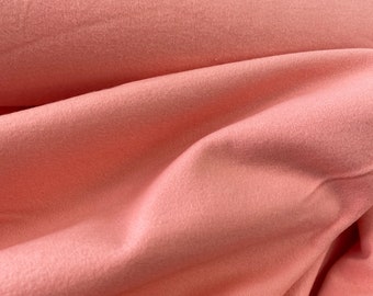 Solid Coral Organic Flannel Fabric, Organic Cotton, Solid Coral Flannel from Fanfare Cloud9 Collective By Rae Hoekstra