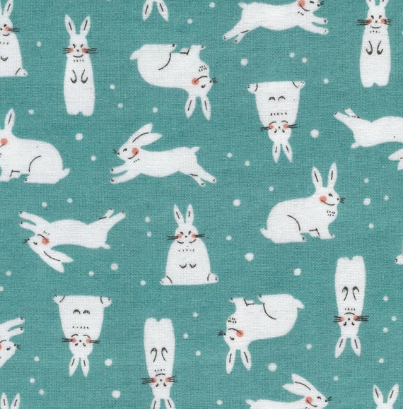 Solid Turquoise - Winter Forest by Lemonni - Cloud 9 Fabrics - Flannel Solid Turquoise - Winter Forest by Lemonni - Cloud 9 Fabrics - Flannel