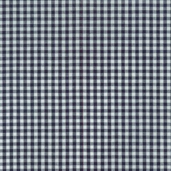 Navy 1/8" Plaid Cotton, Carolina Gingham,Blue Yarn Dyed Fabric,Blue White Quilting fabric, Plaid cotton Scarf,Robert Kaufman