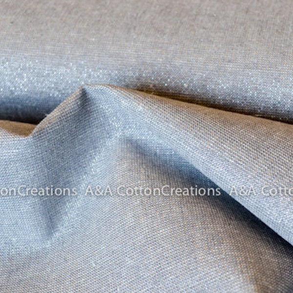 METALLIC Fog 444 Linen, Metallic Essex Linen, Essex Yarn Dyed, Sparkle fabric, Apparel Fabric, Linen fabric, Silver Fabric, Robert Kaufman