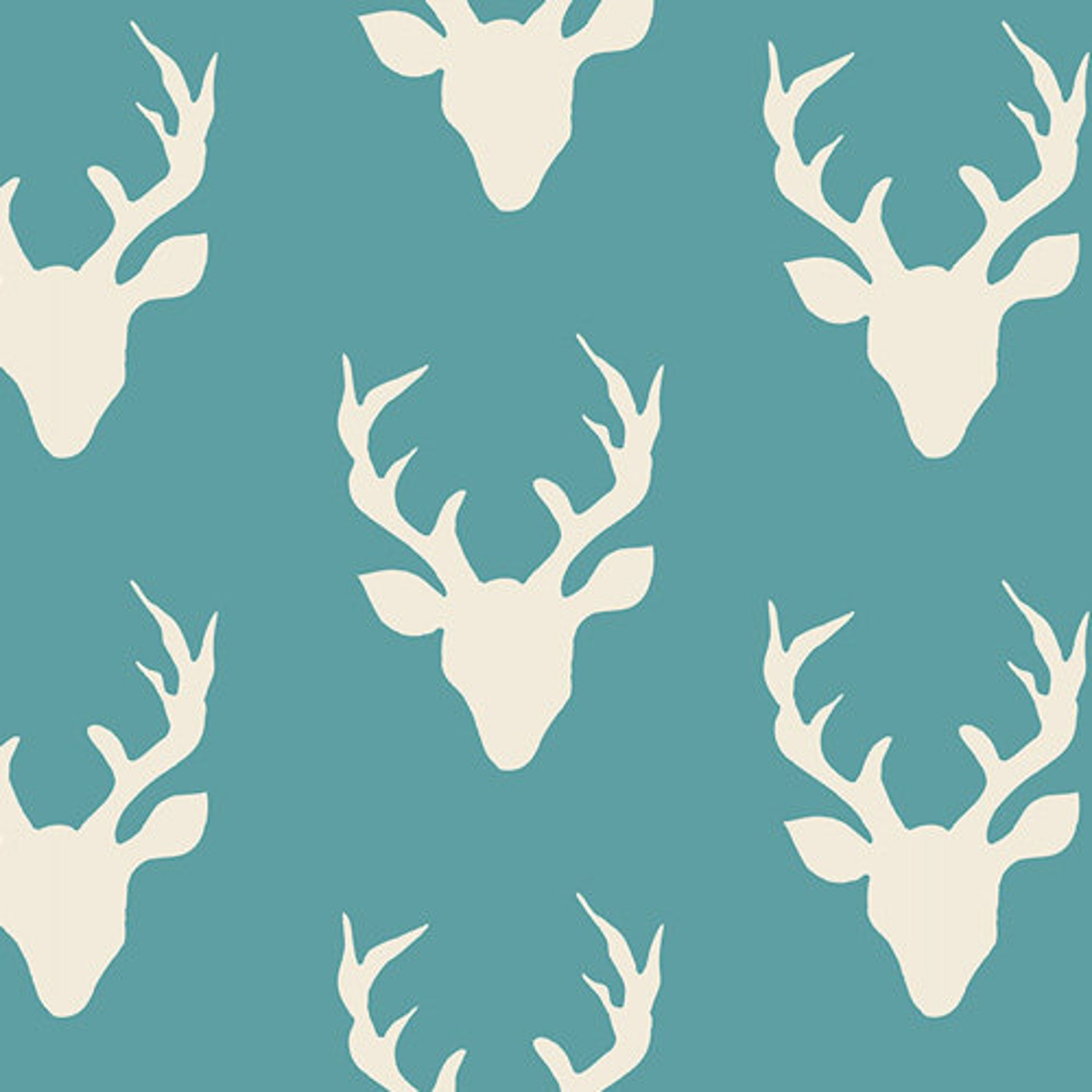 Last 1/2 Yard-Buck Forest Lake print Hello Bear Collection image 0 