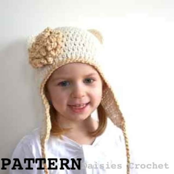 Crochet hat pdf pattern Stripes for Everybody earflap hat. 6 sizes. (014)