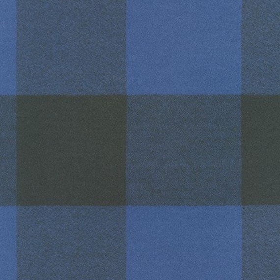 NEW JAMBO 4" Plaid flannel, Organic Mammoth Flannel 20703-77 BLUEBERRY Mammoth collection, Apparel fabric, Fabric by Yards, Robert Kaufman