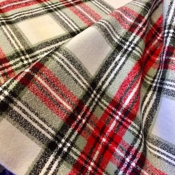 Country Mammoth Flannel Fabric 14878-276, Plaid Flannel,  Red White Plaid, Apparel fabric, Fabric by Yards, Robert K