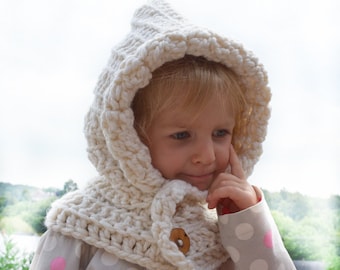 Crochet PATTERN Hooded wraper Toddler Kids Adult neckwarmer cowl scarf infinity. pdf(028)