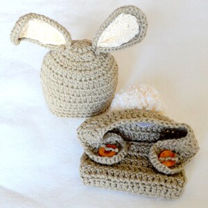 Crochet pattern pdf Bunny Hat Baby Girl Boy. Photography prop. Birthday gift 4 sizes 027 image 2