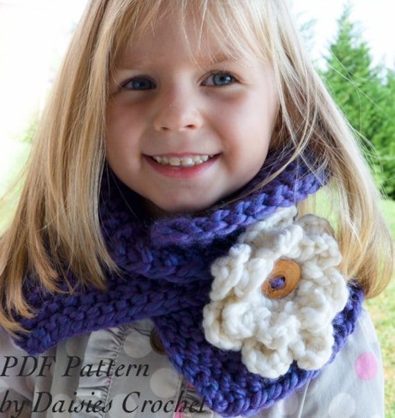 bufanda con flor