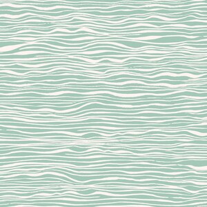 Puede incluir: Patr&oacute;n abstracto sin costuras con l&iacute;neas onduladas blancas sobre un fondo azul claro.
