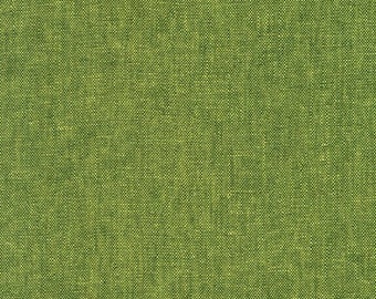 PALM Linen E064-31 Essex Yarn Dyed, Leaf Green Linen, Natural fabric, Quilt Backing, Linen fabric, Robert Kaufman