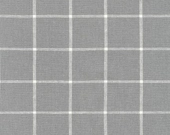 Può includere: Un tessuto a quadri grigio e bianco con una texture sottile. Il tessuto ha un aspetto tessuto e un aspetto leggermente usurato.