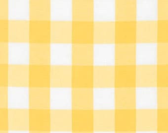 SUNFLOWER 1" Plaid Cotton, Carolina Gingham, Yarn Dyed Fabric, Quilting fabric, Apparel Fabric, Plaid cotton Scarf, Robert Kaufman