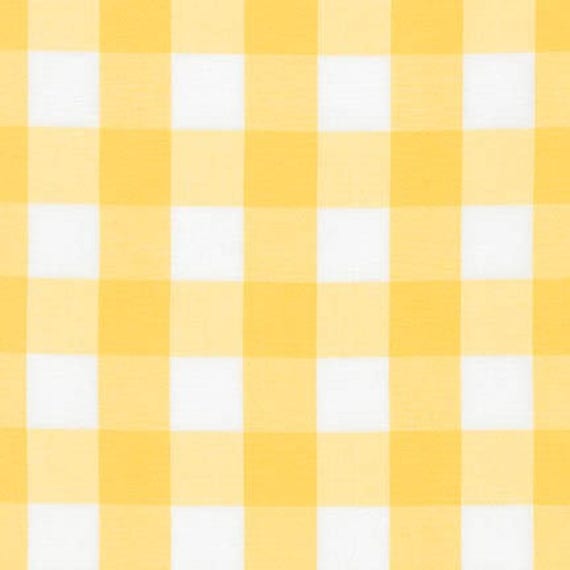 SUNFLOWER 1" Plaid Cotton, Carolina Gingham, Yarn Dyed Fabric, Quilting fabric, Apparel Fabric, Plaid cotton Scarf, Robert Kaufman
