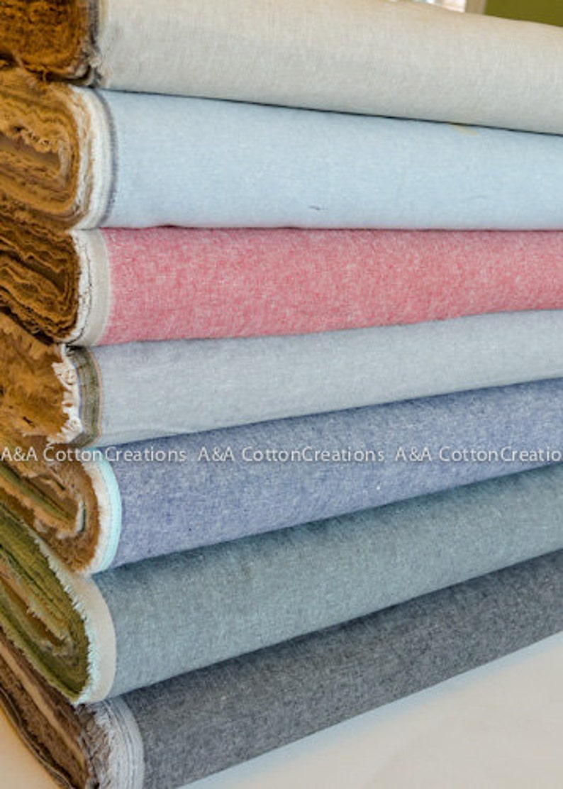 OYSTER 1268 Linen Essex Yarn Dyed fabric, Quilt Backing, Quilting fabric, Apparel Fabric, Linen cotton fabric, Robert Kaufman image 2