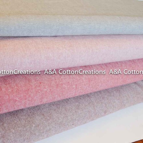 Linen Essex Linen Bundle of 4 Yarn Dyed Fabric Quilt Etsy