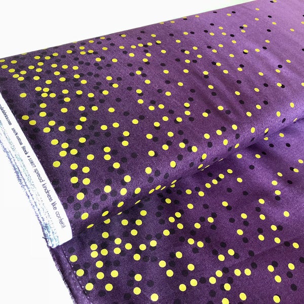 Ombre Confetti fabric,Aubergine 10807 224M Gold Metallic Fabric,Wedding fabric,Quilting cotton, Ombre Confetti cotton by Vanessa Christenson