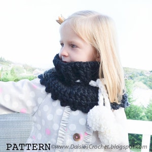 Crochet PATTERN Toddler Kids Adult nackwarmer cowl scarf infinity. 032 image 1