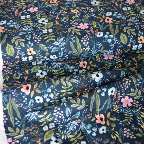 Canvas Fabric Cotton Steel Amalfi Herb Garden Etsy