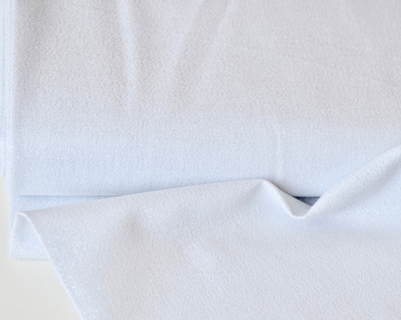 Frost Glimmer 206410 Organic Solid Cotton Fabric, White Yarn dyed organic, Quilting Cotton, Glimmers Solids from Cloud9, Metallic cotton