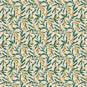 RP1006-CR1M Liliendruck - Creme Metallic Stoff, Vintage Garden Collection, Bekleidungsstoff, Rifle Paper Co Stoff, Cotton n Steel