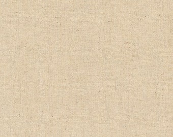 Last pieces Essex NATURAL 1242 Linen fabric, Beige Linen, Quilt Backing, Quilting fabric, Apparel Fabric, Linen cotton fabric Robert Kaufman