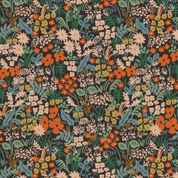 Rifle Paper Co. Bon Voyage Meadow Unbleached Canvas Metallic - Cotton + Steel - PER QUARTER METRE Rifle Paper Co. Bon Voyage Meadow Unbleached Canvas Metallic - Cotton + Steel - PER QUARTER METRE