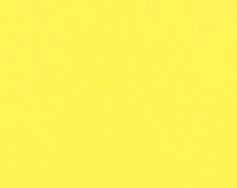 Kona Cotton Solid Fabric, 838 BRIGHT IDEA, Quilting Cotton, SOLID Yellow Fabric, Apparel Fabric, Robert Kaufman Fabrics