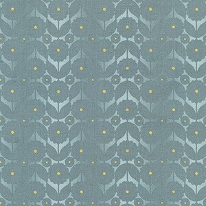 WELM-19504-185 STEEL from Silverstone Collection, Gold Metallic print, Grey quilting cotton, quilt weight fabric, Floral Gold Fabric
