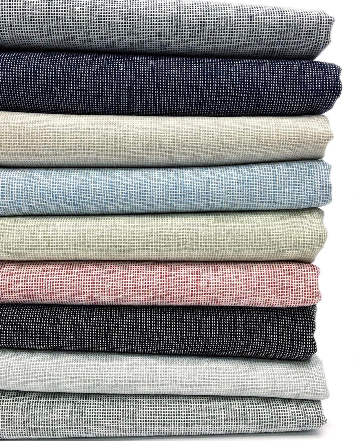 Linen Essex Linen Bundle of 4 Yarn Dyed Fabric Quilt Etsy