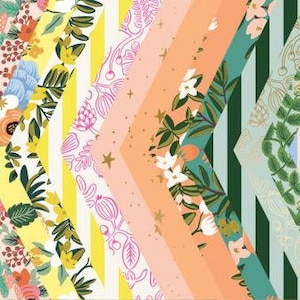 Rifle Paper Co, Primavera Collection of 31 prints, Metallic Fabric, 100% quilting cotton, quilting weight fabric, tropical