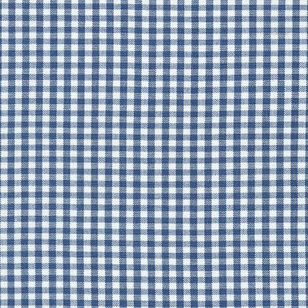 Denim 1/8 ""karierte Baumwolle, Carolina Gingham, Blauer garngefärbter Stoff, Quilting-Stoff, Bekleidungsstoff, Karobaumwolle, Robert Kaufman