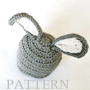 Crochet pattern pdf Bunny Hat Baby Girl Boy. Photography prop. Birthday gift 4 sizes (027)
