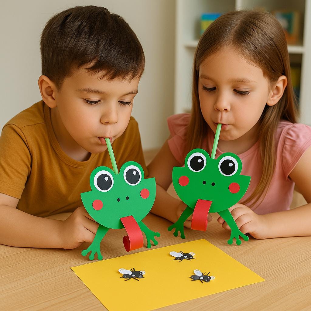 Juego De La Rana Sacalenguas | Juguete Soplar Lengua Para Niños Y Adultos, Ideal Para Fiestas, Viajes Y Mesa