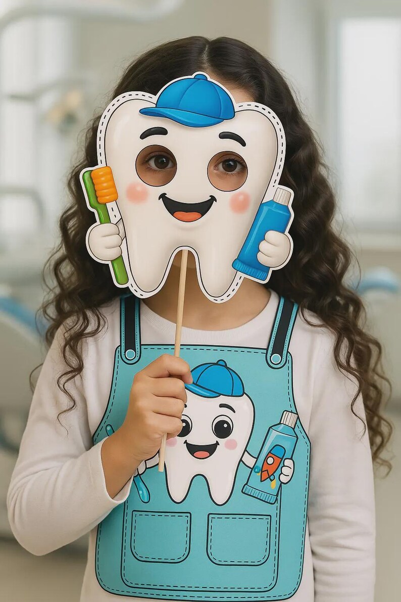 Tooth Fairy Printable Kit: Masks & Aprons, Dental Clinic Fun (PDF ...