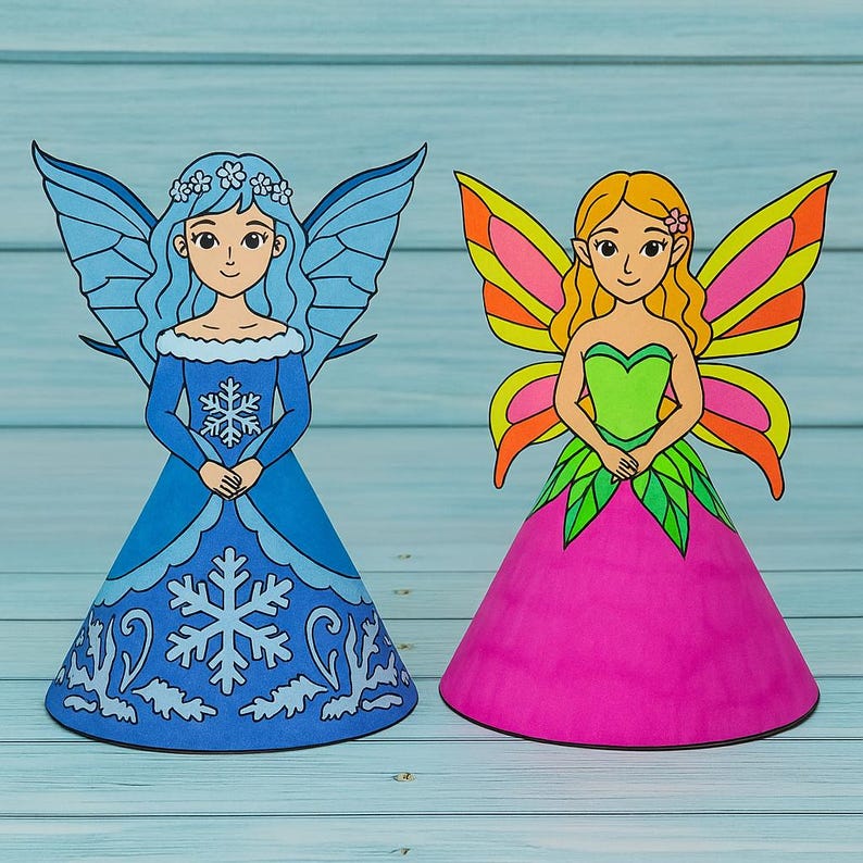 Printable Fairy Cone Dolls: Seasonal Paper Craft Activity (A4 PDF ...